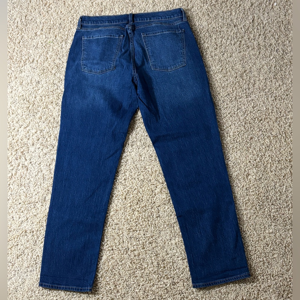 Old Navy Women's Dark Blue Mid Rise WOW Boyfriend Crop Jeans - 12 - Picture 3 of 3
